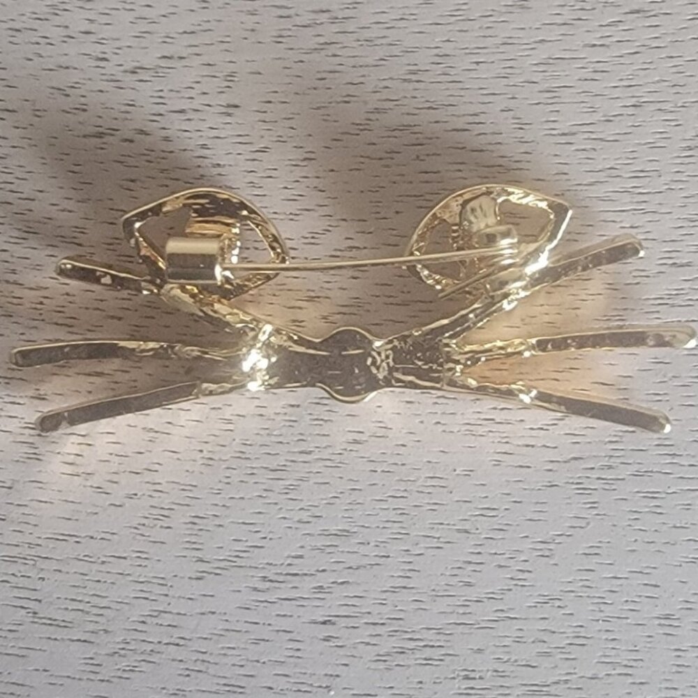 Green Eyed Cat Face Brooch - Picture 4 of 4
